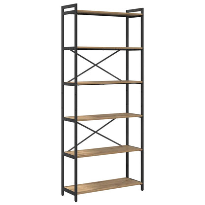 Libreria rovere artigianale 80 x 30 x 188 cm Legno multistrato