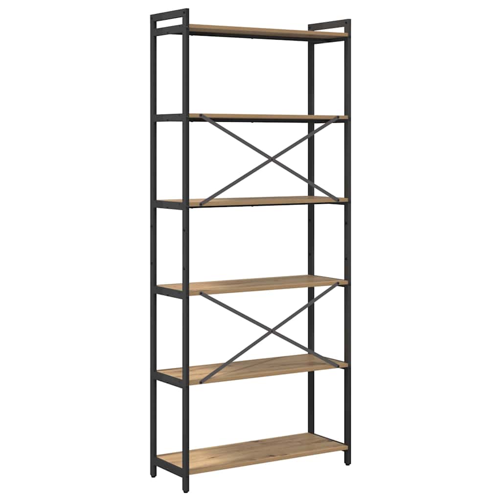 Libreria rovere artigianale 80 x 30 x 188 cm Legno multistrato