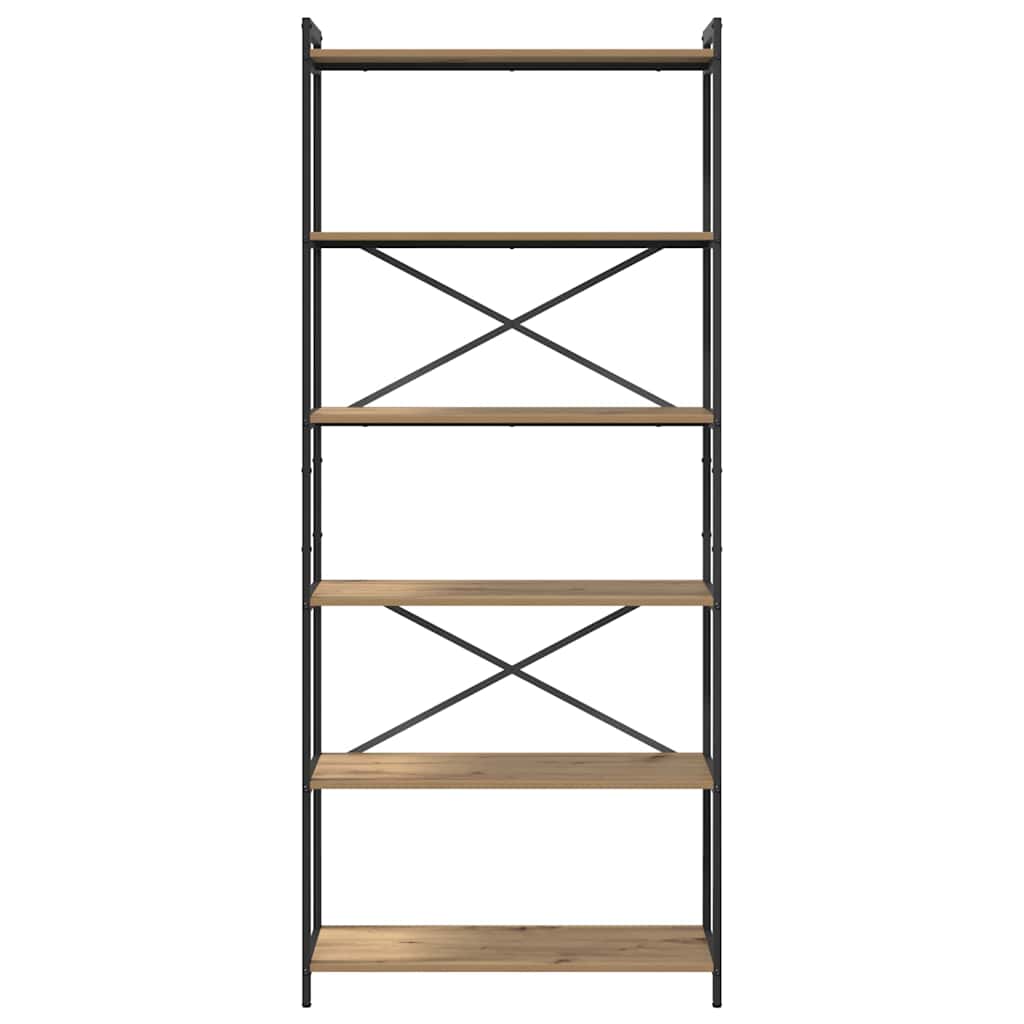 Libreria rovere artigianale 80 x 30 x 188 cm Legno multistrato