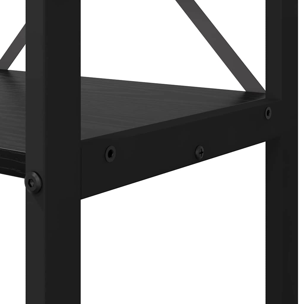 Libreria Rovere nero 80 x 30 x 153 cm Legno multistrato