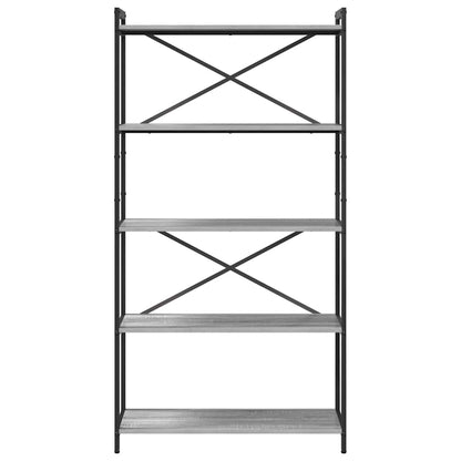 Libreria Grigio sonoma 80 x 30 x 153 cm Legno multistrato