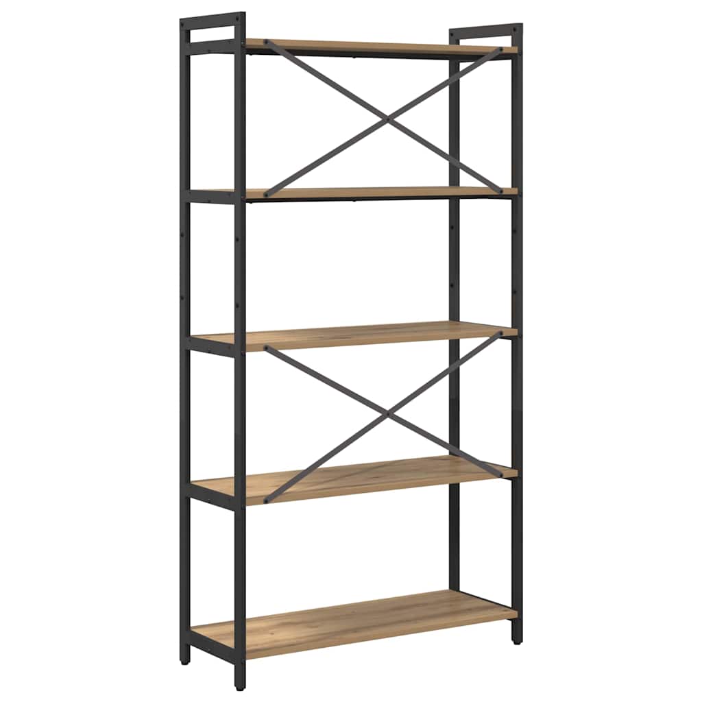 Libreria rovere artigianale 80 x 30 x 153 cm Legno multistrato