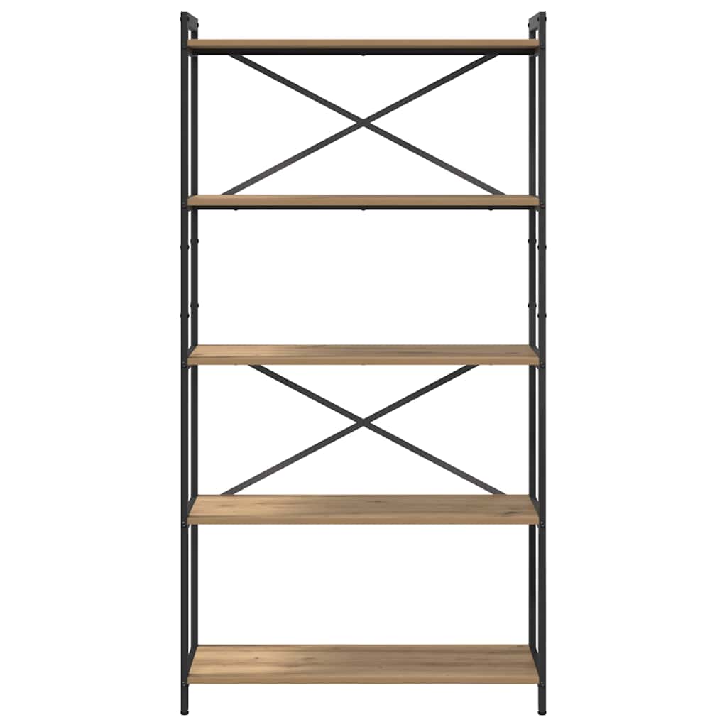 Libreria rovere artigianale 80 x 30 x 153 cm Legno multistrato