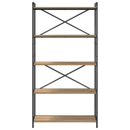 Libreria rovere artigianale 80 x 30 x 153 cm Legno multistrato