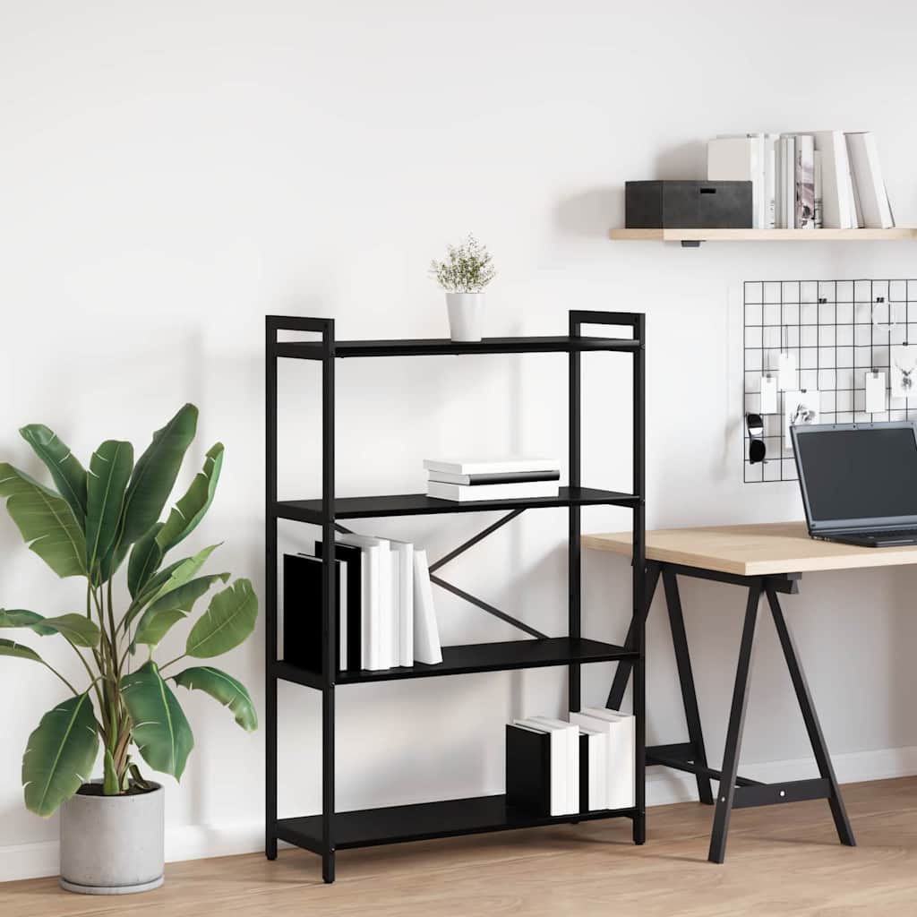 Libreria Rovere nero 80 x 30 x 118 cm Legno multistrato