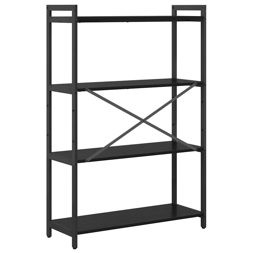 Libreria Rovere nero 80 x 30 x 118 cm Legno multistrato