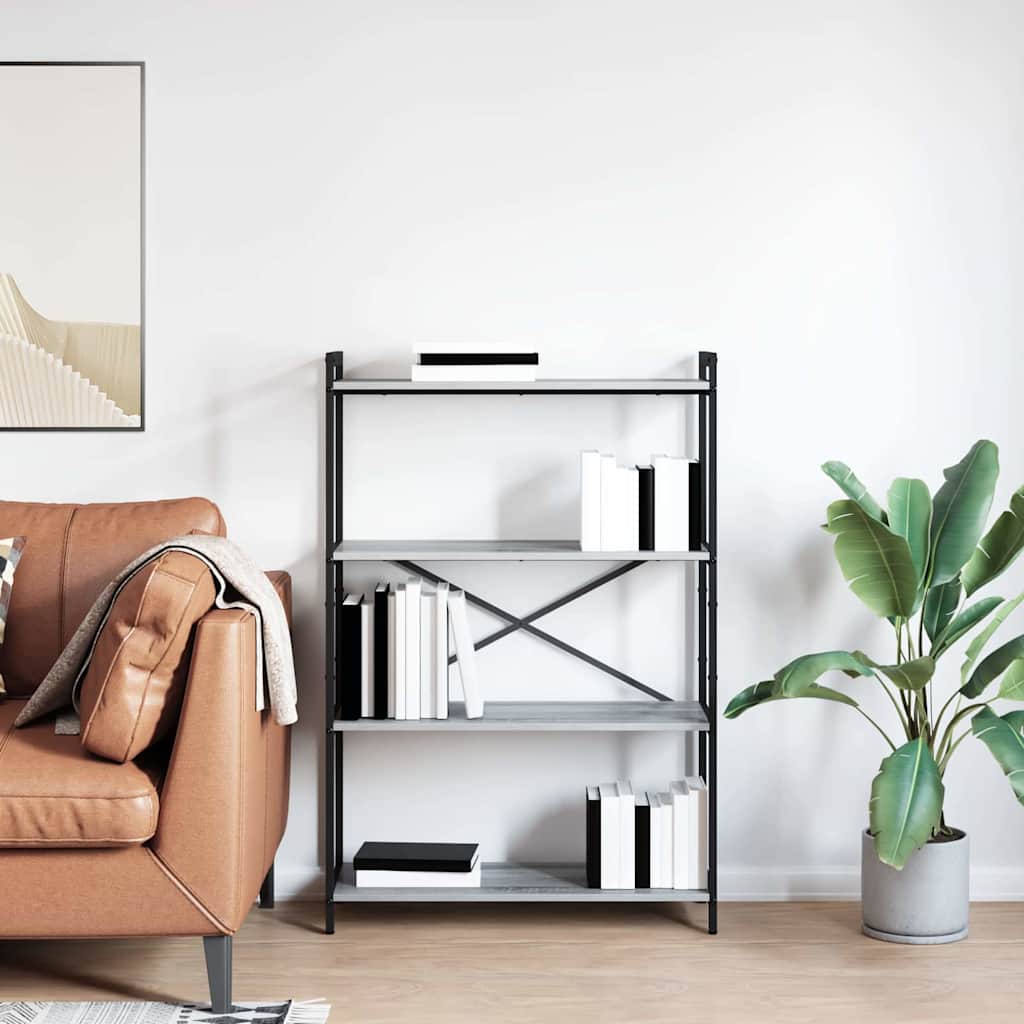 Libreria Grigio sonoma 80 x 30 x 118 cm Legno multistrato