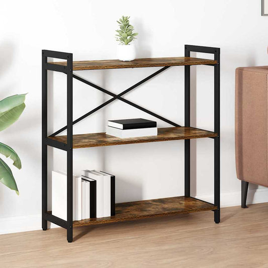 Libreria Rovere fumo 80 x 30 x 83 cm Legno multistrato