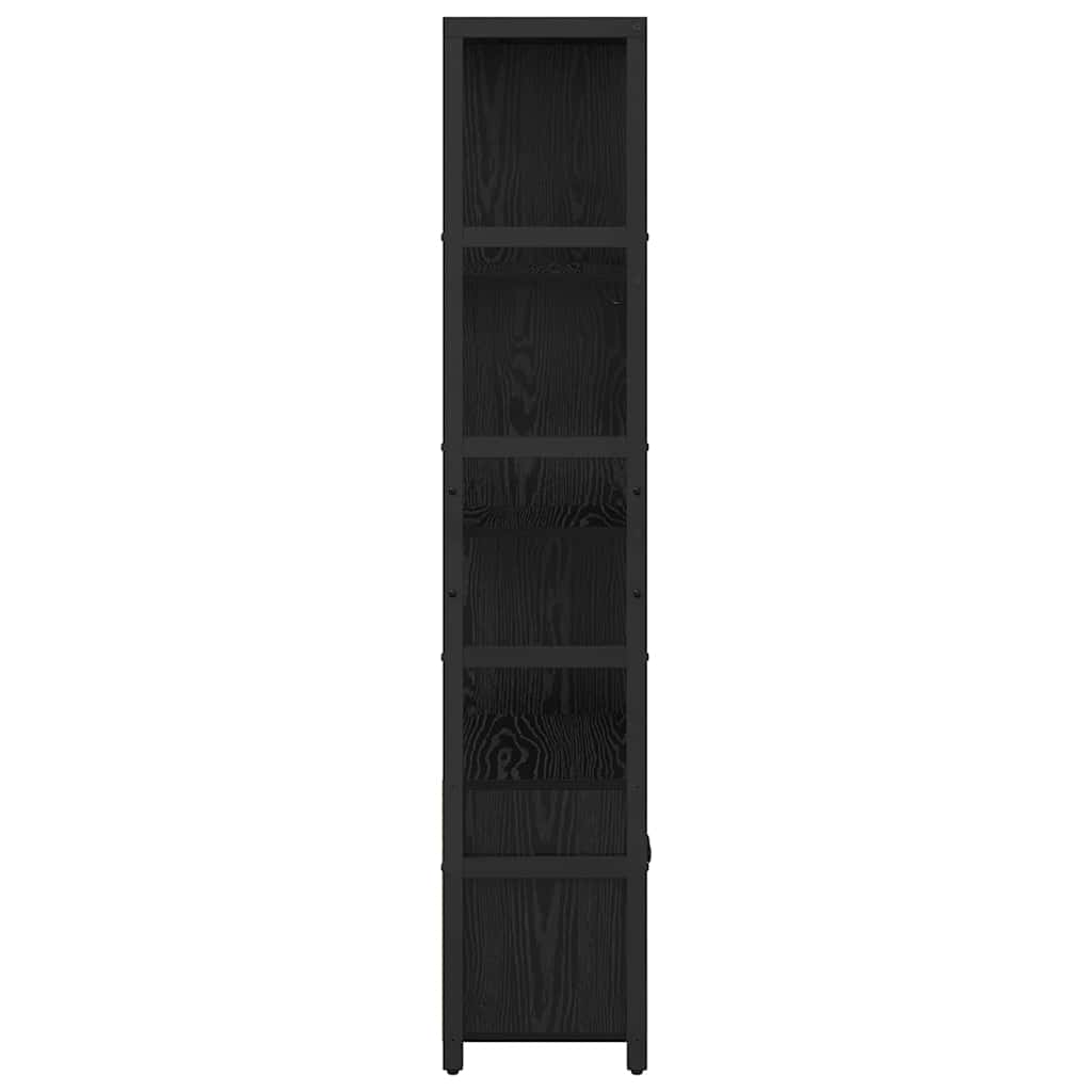 Libreria Rovere nero 80 x 30 x 155.5 cm Legno multistrato