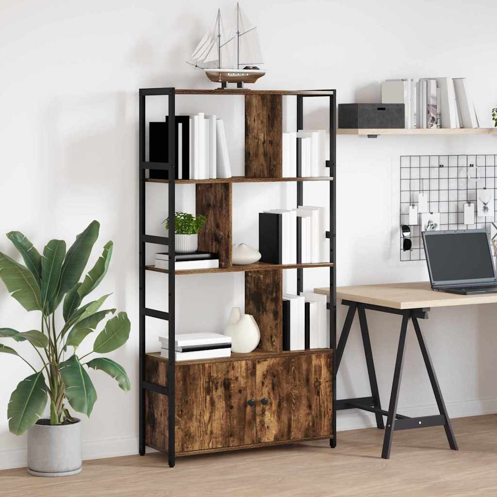 Libreria Rovere fumo 80 x 30 x 155.5 cm Legno multistrato