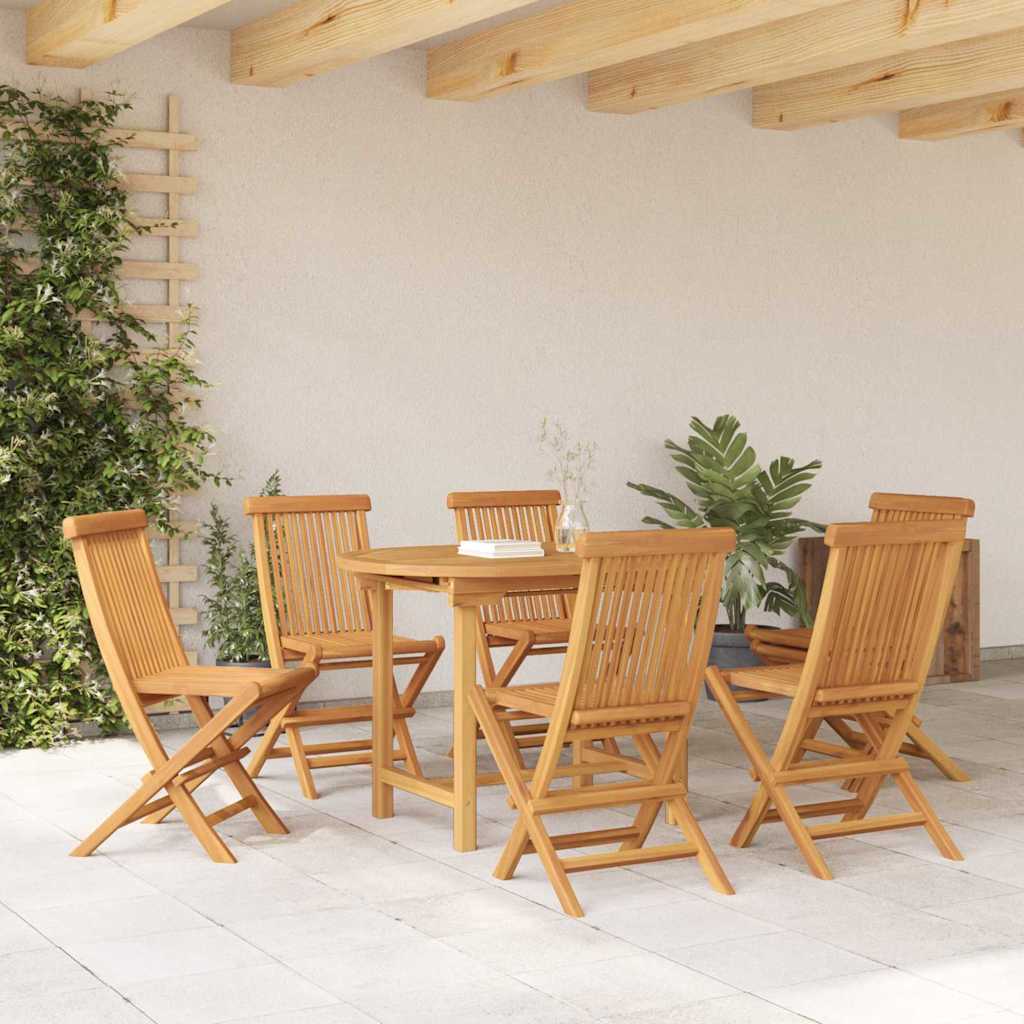 Set da Pranzo per Giardino 7 pcs Marrone 160 x 80 x 75 cm