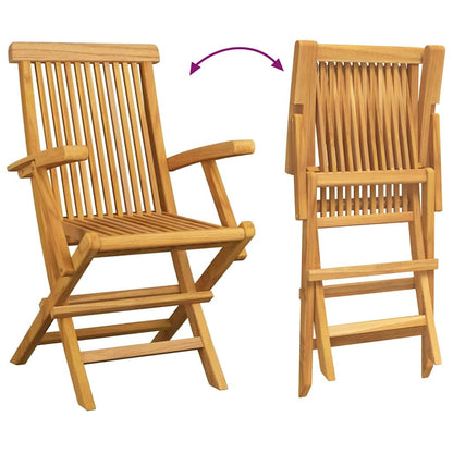 Set da Pranzo per Giardino 7 pcs Marrone Legno massello di teak