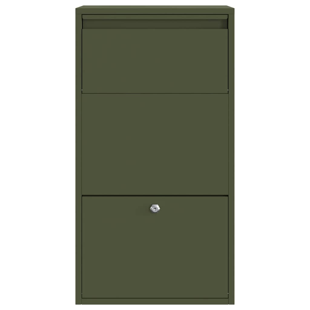 Cassetta per pacchi Verde oliva 44 x 22 x 82 cm Acciaio | homemem39