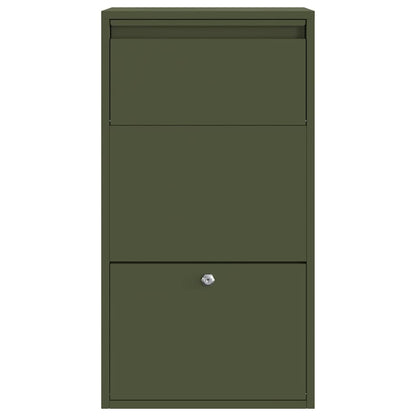Cassetta per pacchi Verde oliva 44 x 22 x 82 cm Acciaio | homemem39