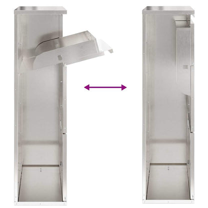 Cassetta per pacchi con archiviazione Argento 44 x 22 x 82 cm | homemem39