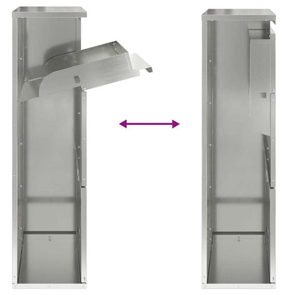 Cassetta per pacchi Argento 44 x 22 x 82 cm Acciaio zincato | homemem39