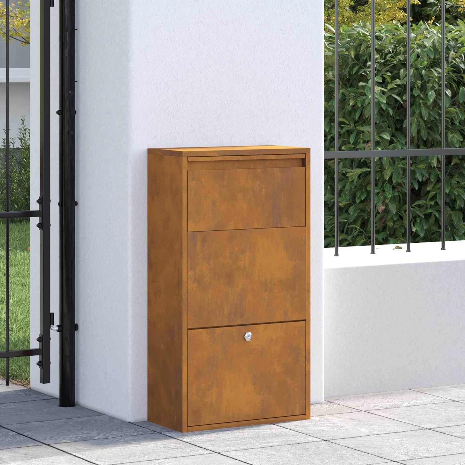 Cassetta per pacchi con archiviazione Ruggine 44 x 22 x 82 cm | homemem39