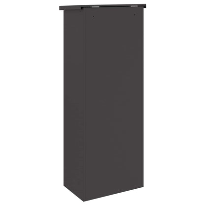Cassetta per pacchi con porta Nero 44,5 x 29 x 110,5 cm Acciaio | homemem39