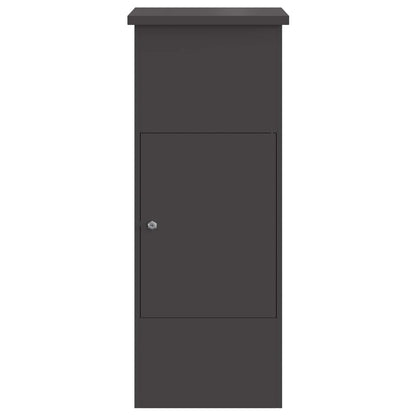 Cassetta per pacchi con porta Nero 44,5 x 29 x 110,5 cm Acciaio | homemem39