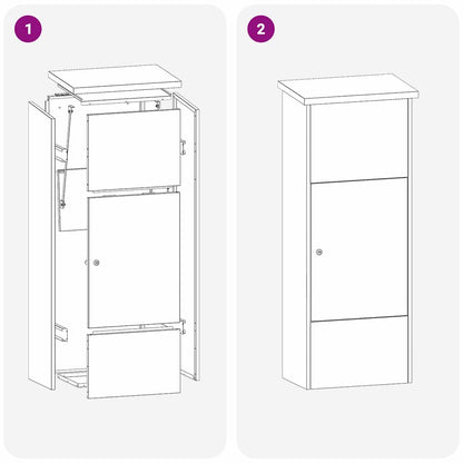 Cassetta per pacchi Bianco 44,5 x 29 x 110,5 cm Acciaio | homemem39