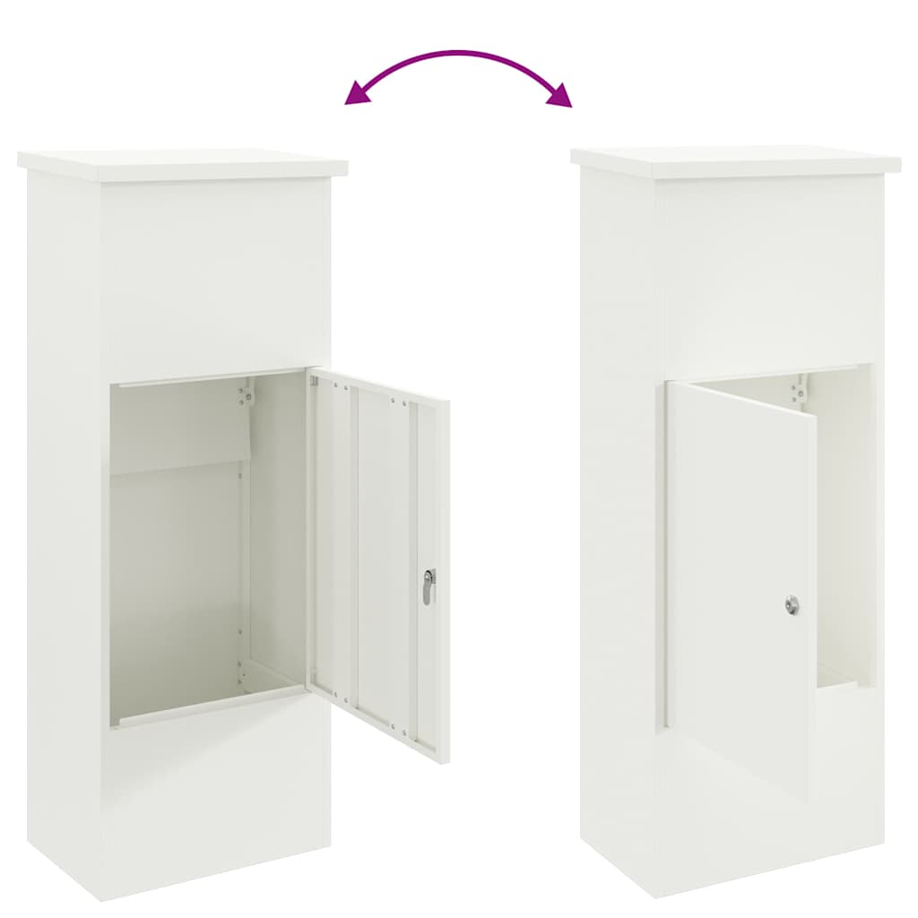 Cassetta per pacchi Bianco 44,5 x 29 x 110,5 cm Acciaio | homemem39
