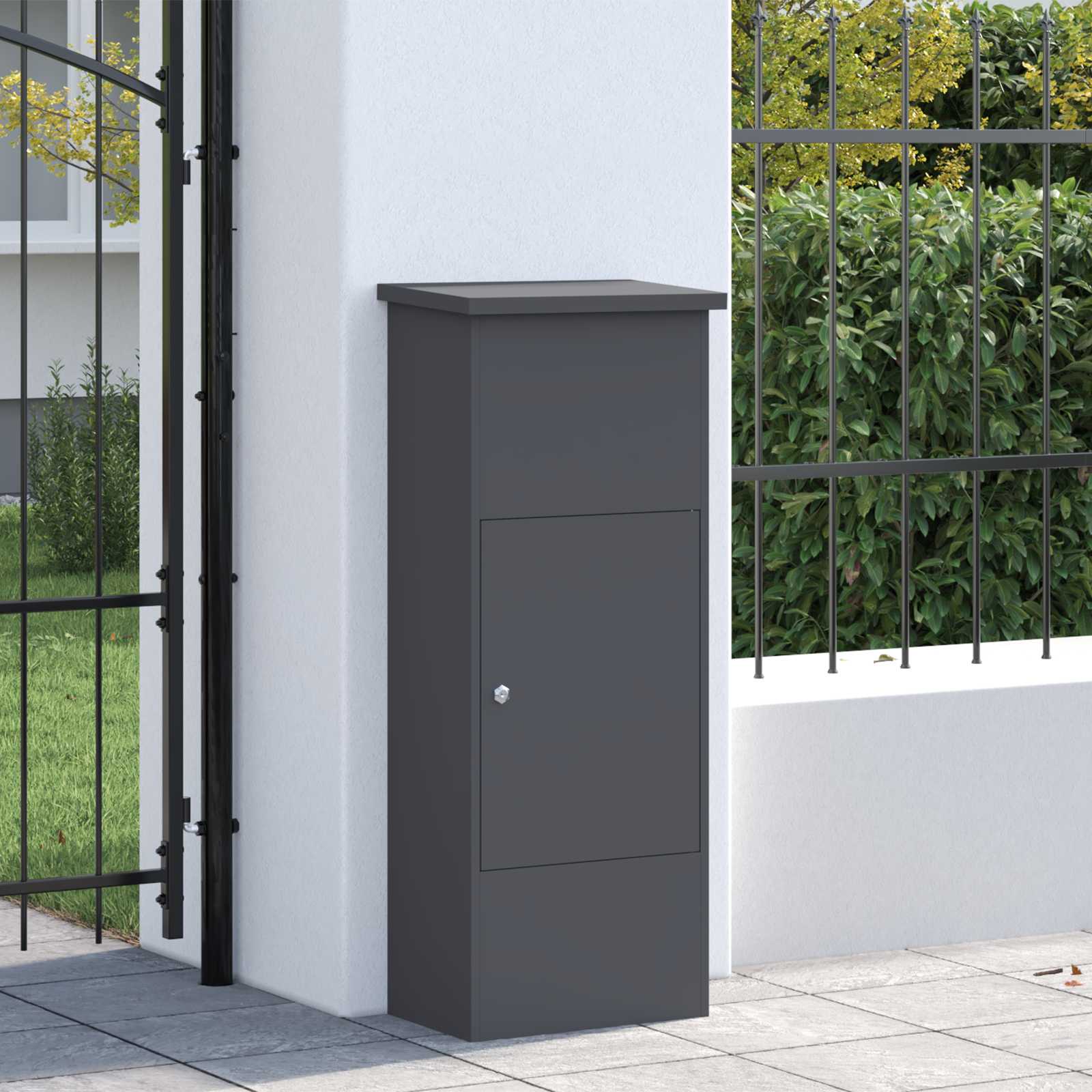 Cassetta per pacchi Antracite 44,5 x 29 x 110,5 cm Acciaio | homemem39