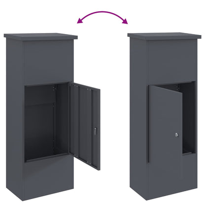 Cassetta per pacchi Antracite 44,5 x 29 x 110,5 cm Acciaio | homemem39