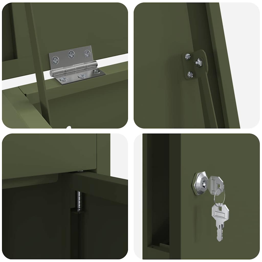 Cassetta per pacchi Oliver verde 44,5 x 29 x 110,5 cm Acciaio | homemem39