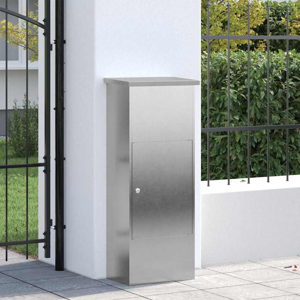 Cassetta per pacchi con porta Argento 44,5 x 29 x 110,5 cm | homemem39