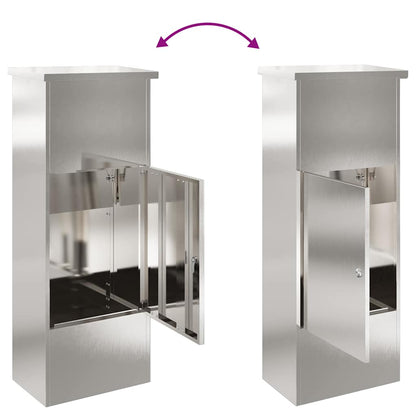 Cassetta per pacchi con porta Argento 44,5 x 29 x 110,5 cm | homemem39