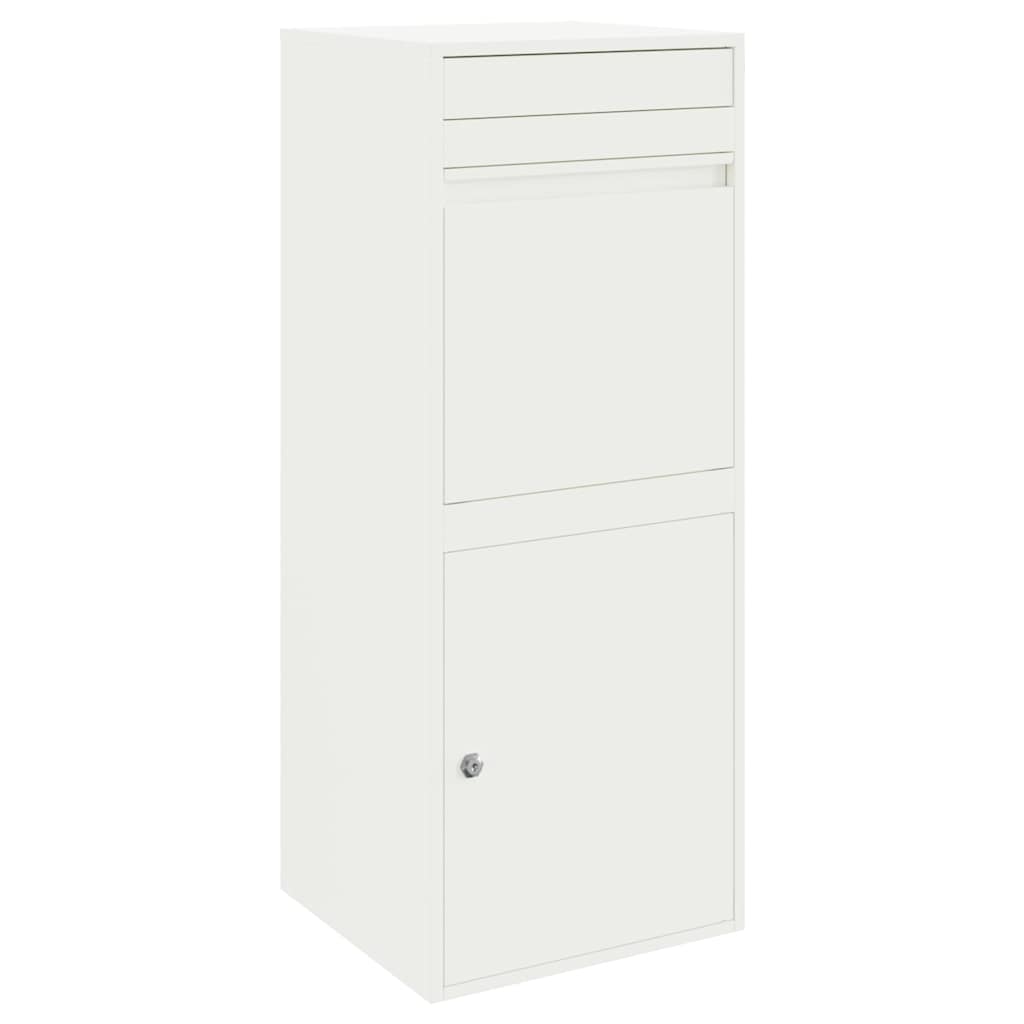 Cassetta per pacchi con porta Bianco 41 x 38 x 103 cm Acciaio | homemem39
