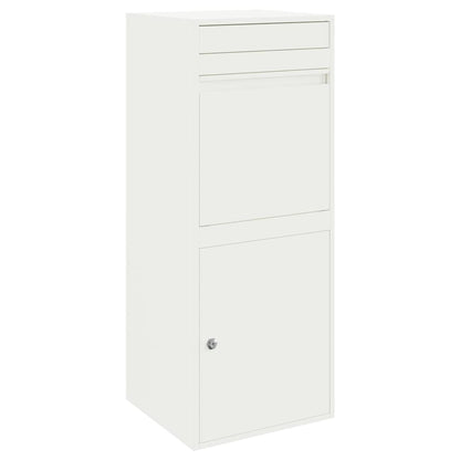 Cassetta per pacchi con porta Bianco 41 x 38 x 103 cm Acciaio | homemem39