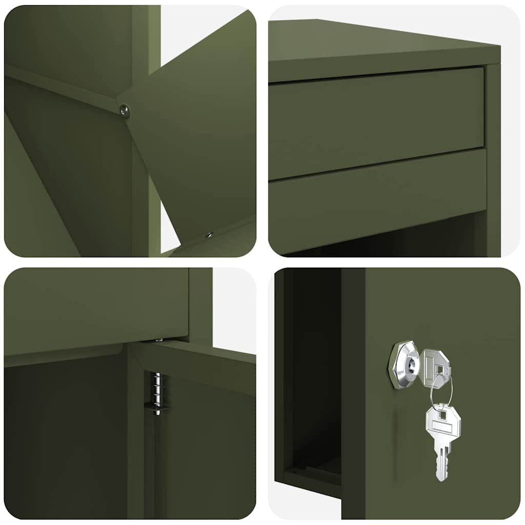 Cassetta per pacchi Oliver verde 41 x 38 x 103 cm Acciaio | homemem39