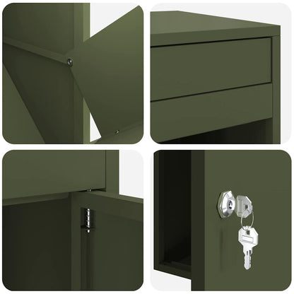 Cassetta per pacchi Oliver verde 41 x 38 x 103 cm Acciaio | homemem39