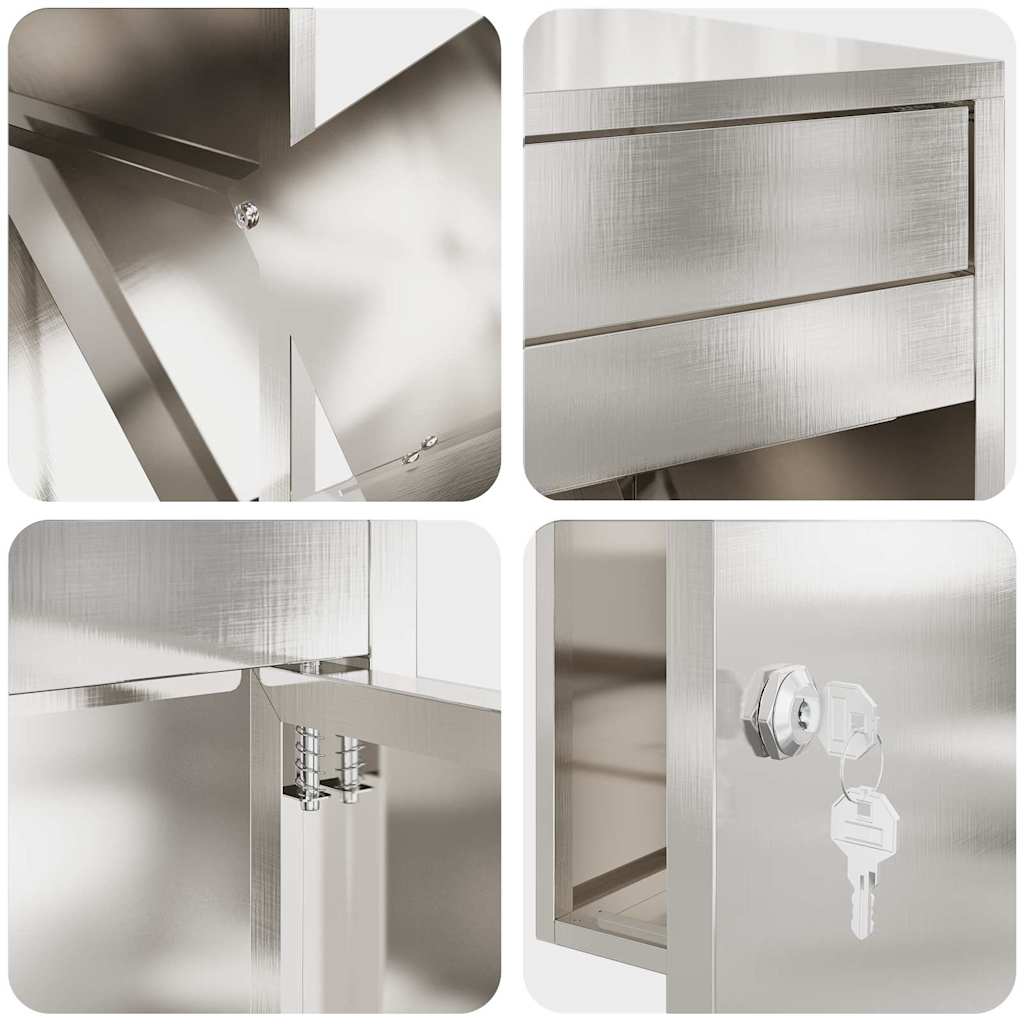 Cassetta per pacchi con archiviazione Argento 47,5 x 38 x 59 cm | homemem39