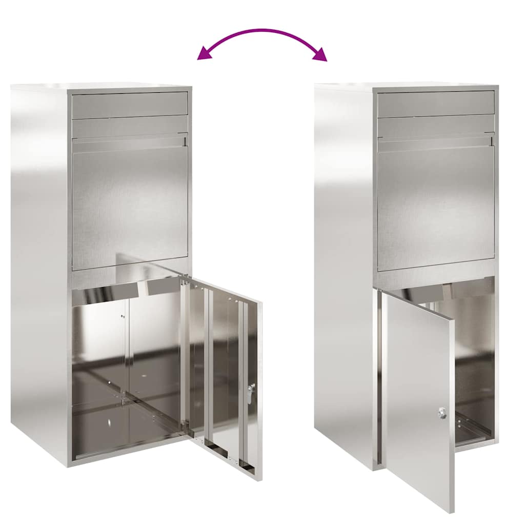 Cassetta per pacchi con archiviazione Argento 47,5 x 38 x 59 cm | homemem39