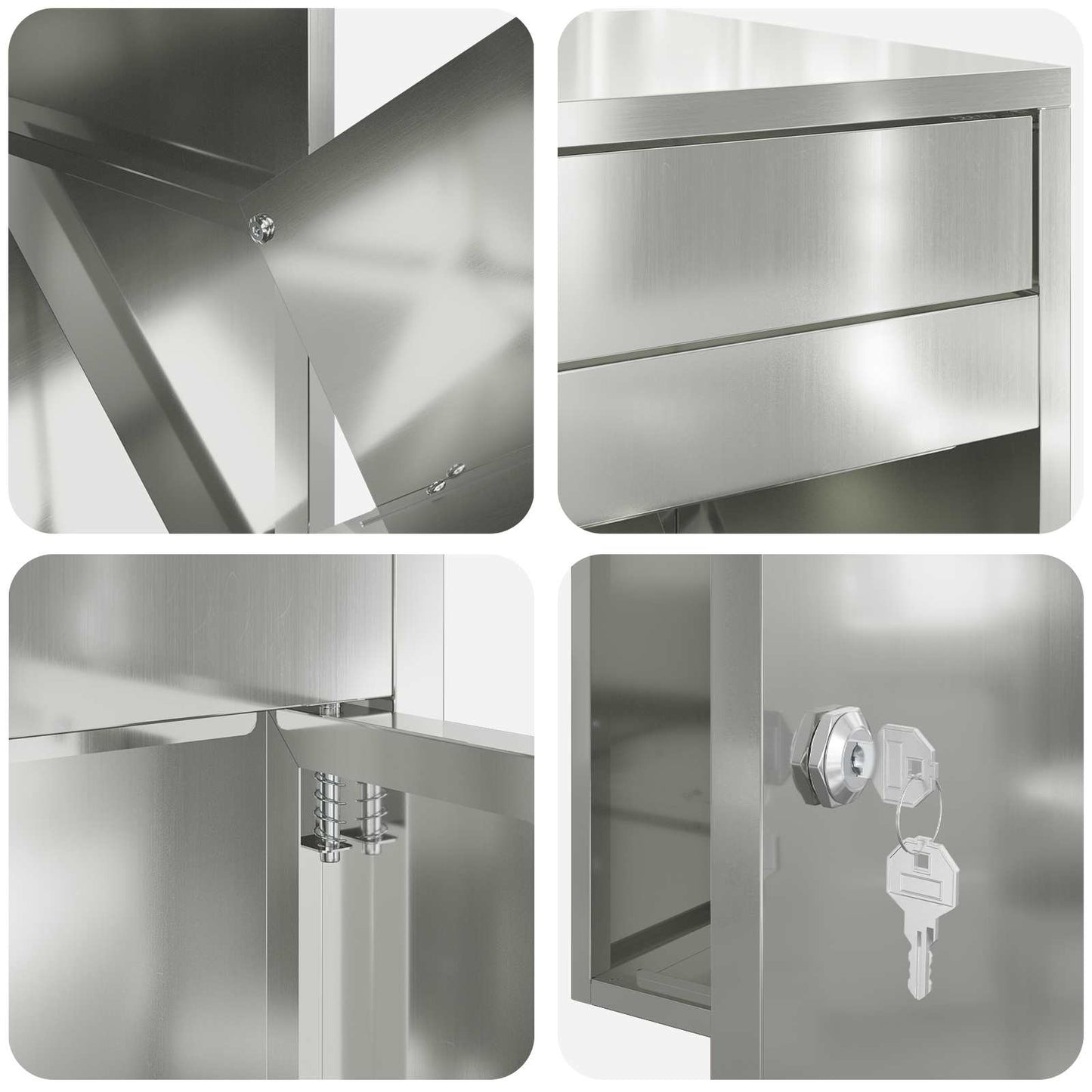 Cassetta per pacchi Argento 47,5 x 38 x 59 cm Acciaio zincato | homemem39
