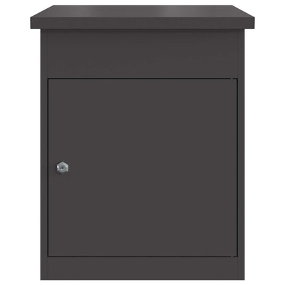 Cassetta per pacchi con porta Nero 47.5 x 38 x 59 cm Acciaio | homemem39