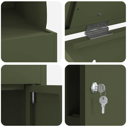 Cassetta per pacchi Oliver verde 47.5 x 38 x 59 cm Acciaio | homemem39