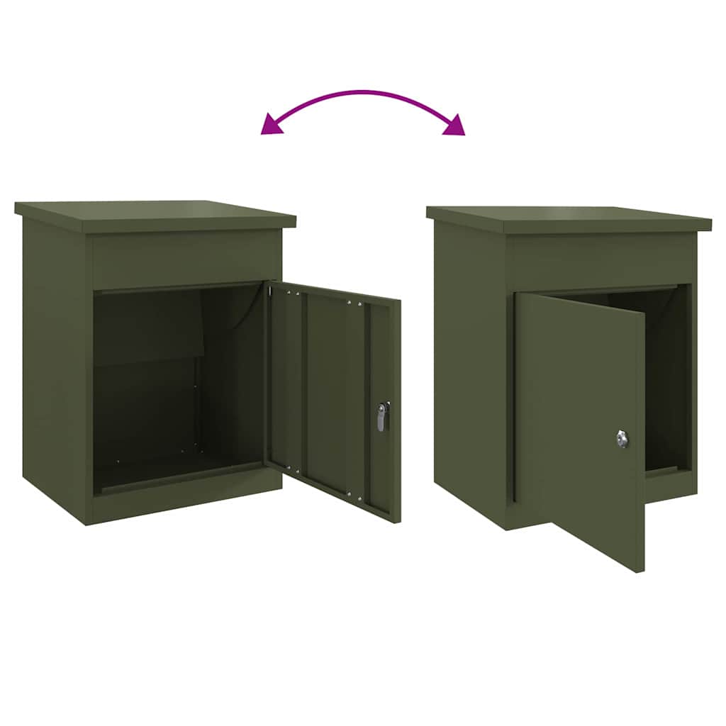 Cassetta per pacchi Oliver verde 47.5 x 38 x 59 cm Acciaio | homemem39