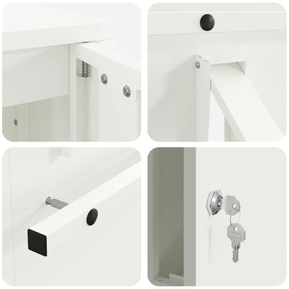 cassetta postalepastkastei Bianco 30 x 20 x 55 cm Acciaio | homemem39
