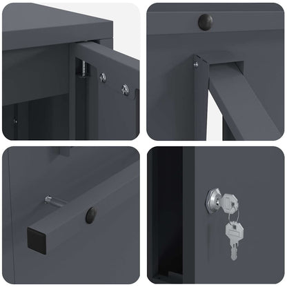 cassetta postalepastkastei Antracite 30 x 20 x 55 cm Acciaio | homemem39