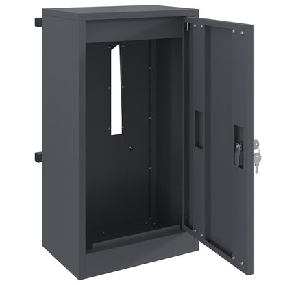 cassetta postalepastkastei Antracite 30 x 20 x 55 cm Acciaio | homemem39