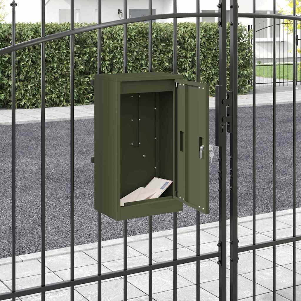 cassetta postalepastkastei Oliver verde 30 x 20 x 55 cm Acciaio | homemem39