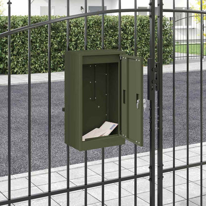 cassetta postalepastkastei Oliver verde 30 x 20 x 55 cm Acciaio | homemem39