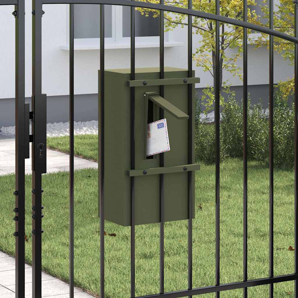 cassetta postalepastkastei Oliver verde 30 x 20 x 55 cm Acciaio | homemem39