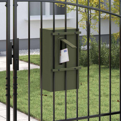 cassetta postalepastkastei Oliver verde 30 x 20 x 55 cm Acciaio | homemem39