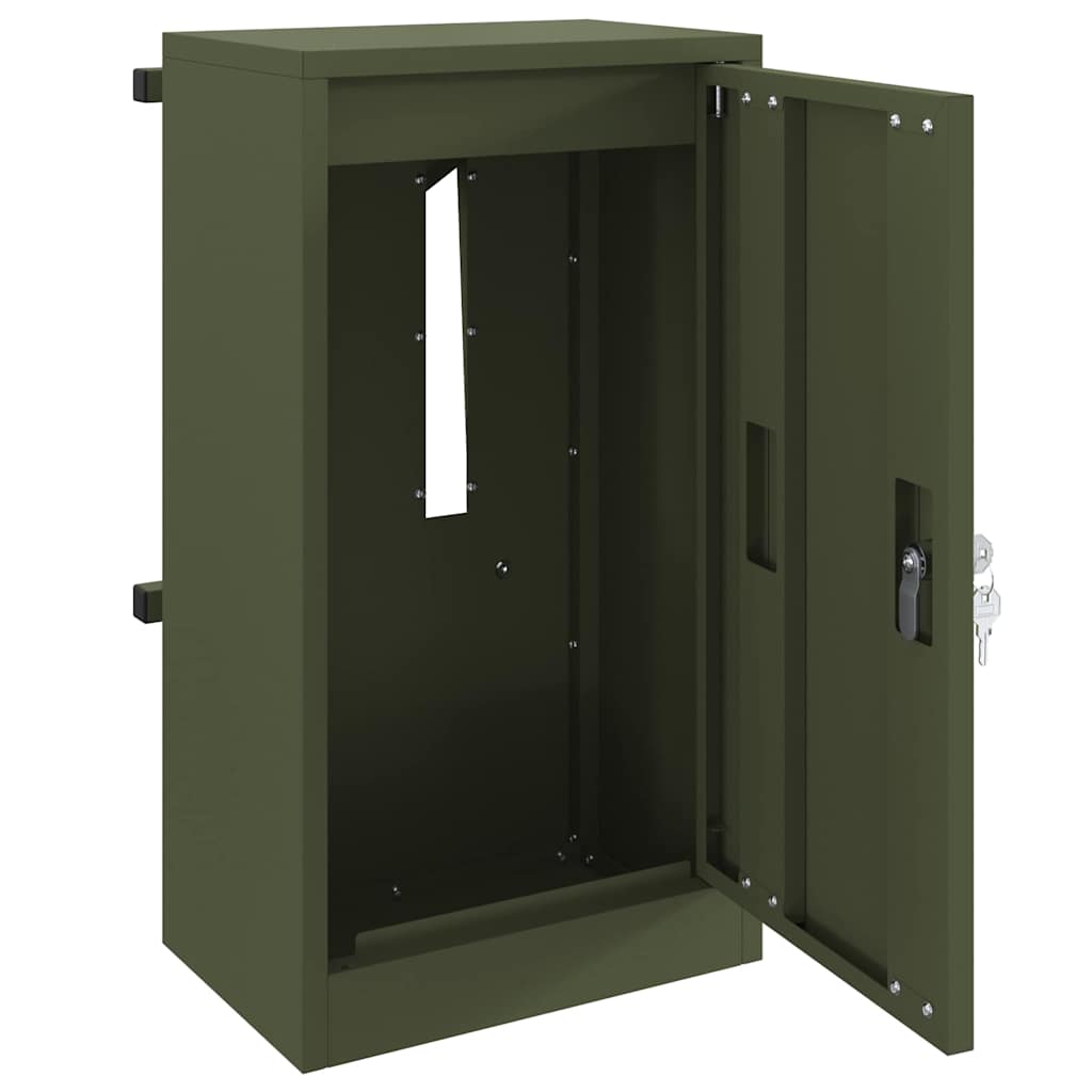 cassetta postalepastkastei Oliver verde 30 x 20 x 55 cm Acciaio | homemem39