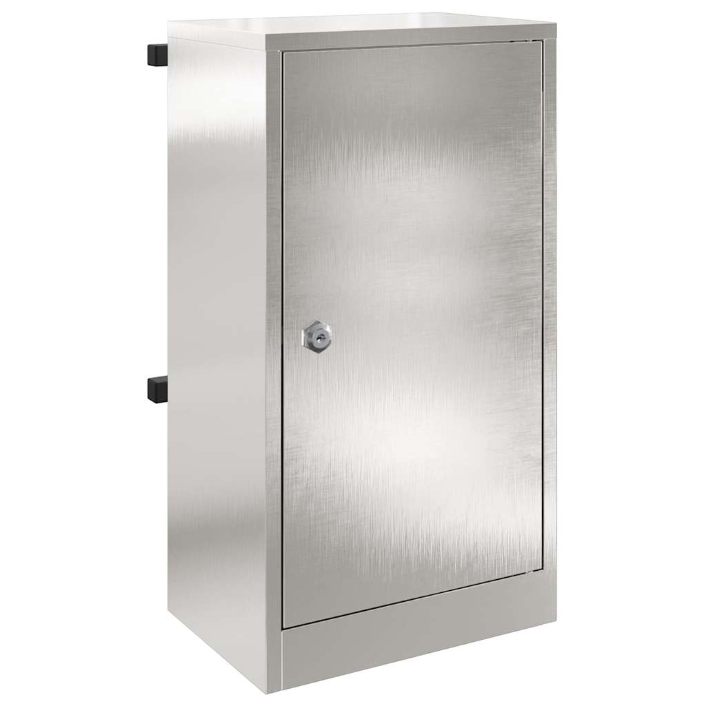 cassetta postalepastkastei con porta Argento 30 x 20 x 55 cm | homemem39