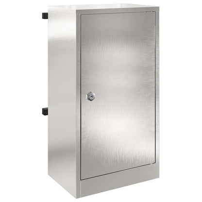 cassetta postalepastkastei con porta Argento 30 x 20 x 55 cm | homemem39